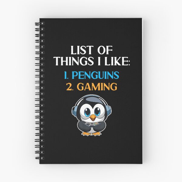 Item preview, List Of Things I Like Penguin Video Gamer Kawaii Gaming designed and sold by DonnieJennie.