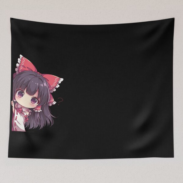 Item preview, Reimu Hakurei Touhou Anime Girl Chibi Kawaii Peeker designed and sold by HumbertoValveno.