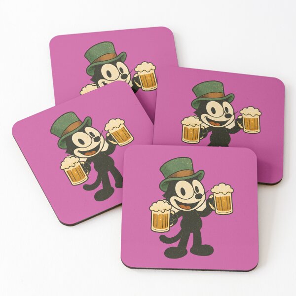 Item preview, FELIX CAT WITH BEER MUGS AND IRISH HAT designed and sold by infinitearte.