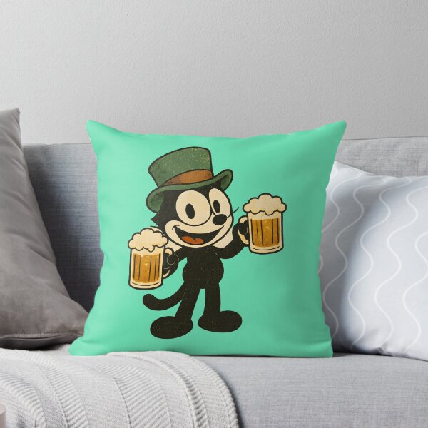 Item preview, FELIX CAT WITH BEER MUGS AND IRISH HAT designed and sold by infinitearte.