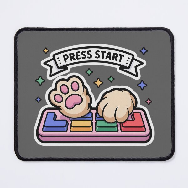 Item preview, Press Start Dog Paw – Cute Gamer Keyboard Art designed and sold by SamartkitDesign.