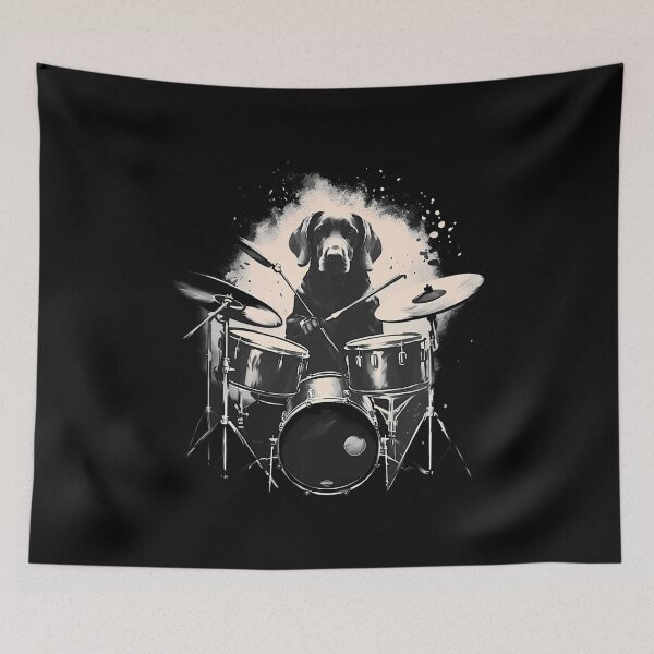 Item preview, Funny Labrador Dog Playing Drums designed and sold by GraceShelley.