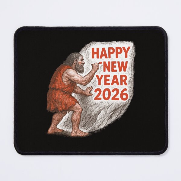 Item preview, Caveman’s New Year 2026 — Detailed Prehistoric Wall Art designed and sold by Tadeusz1.