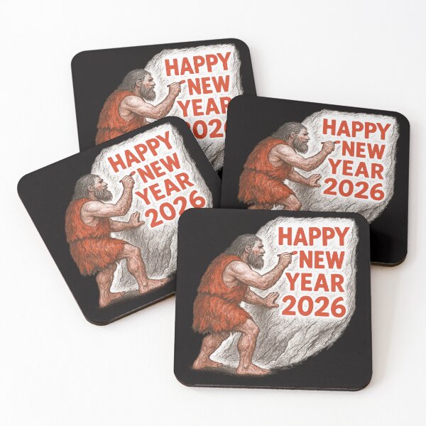 Item preview, Caveman’s New Year 2026 — Detailed Prehistoric Wall Art designed and sold by Tadeusz1.