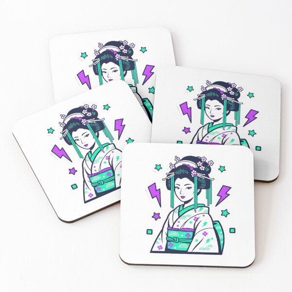 Item preview, Neon Purple Geisha Pop Art: Cyberpunk Kimono designed and sold by esterter.