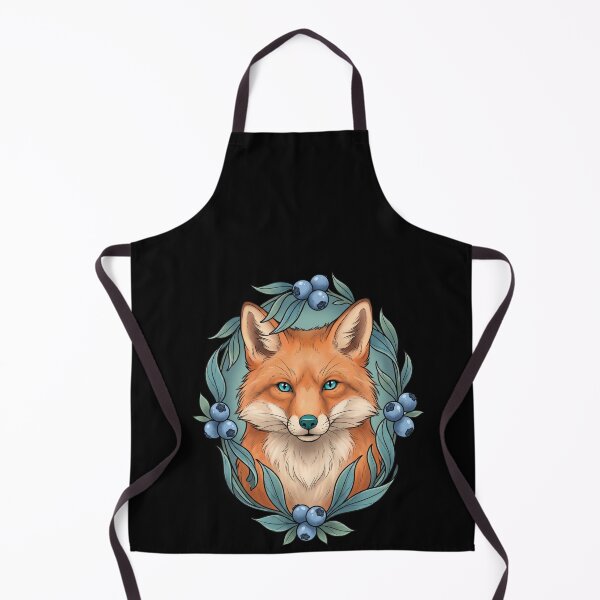 Item preview, Fox With Blueberries Botanical Wildlife Art designed and sold by elderberry.