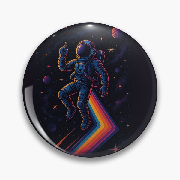 Item preview, Astronauta cósmico retro: ilustración de vaporwave de arte espacial neón designed and sold by TrendBoost.