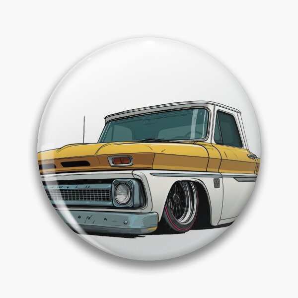 Item preview, Custom Lowered Vintage Yellow Truck Art designed and sold by steelcraftspeed.