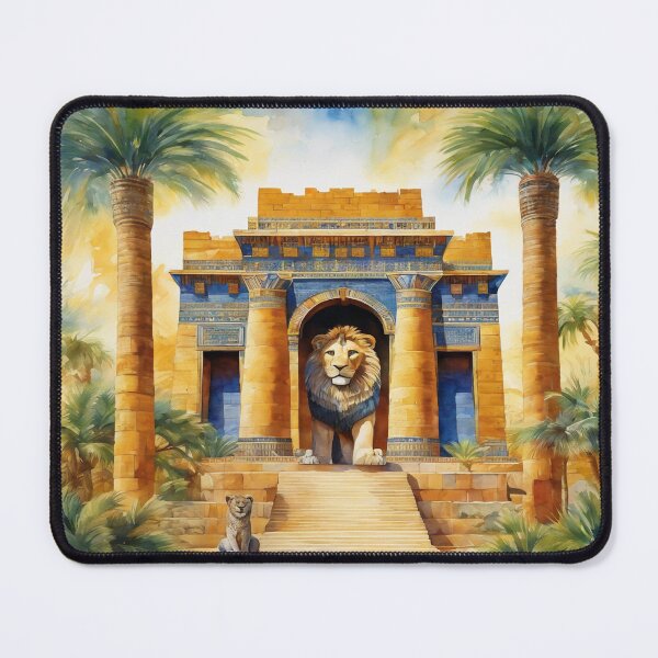 Item preview, Lion of Babylon, Ishtar Gate, Mesopotamia, palm tree, ancient civilization, cradle of human civilization designed and sold by Redbdon.