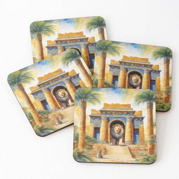 Item preview, Lion of Babylon, Ishtar Gate, Mesopotamia, palm tree, ancient civilization, cradle of human civilization designed and sold by Redbdon.