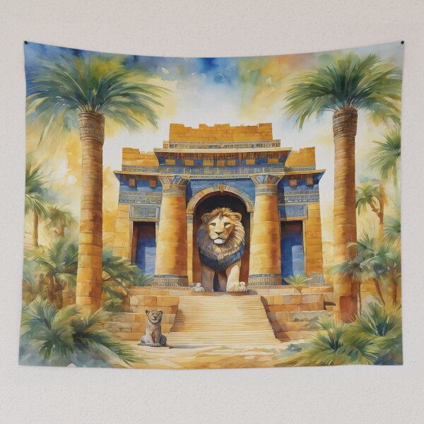 Item preview, Lion of Babylon, Ishtar Gate, Mesopotamia, palm tree, ancient civilization, cradle of human civilization designed and sold by Redbdon.