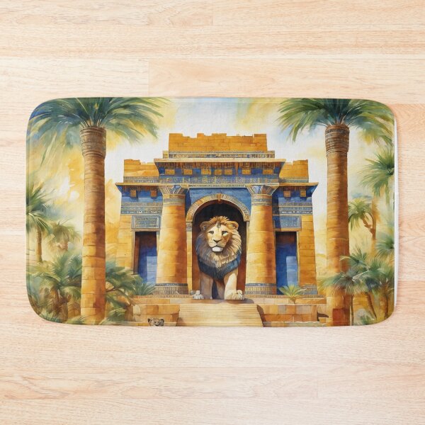Item preview, Lion of Babylon, Ishtar Gate, Mesopotamia, palm tree, ancient civilization, cradle of human civilization designed and sold by Redbdon.