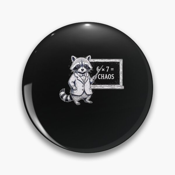 Item preview, 6x7 Equals Chaos – Funny Math Teacher Raccoon designed and sold by facegm.