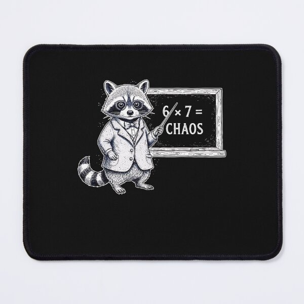 Item preview, 6x7 Equals Chaos – Funny Math Teacher Raccoon designed and sold by facegm.