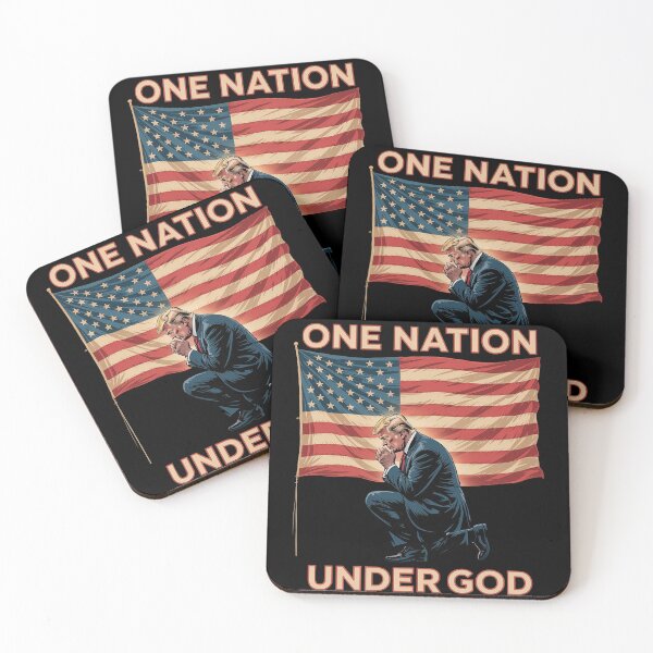 Item preview, One Nation Under God Trump Pray Jesus USA Flag Distressed designed and sold by visionnen.