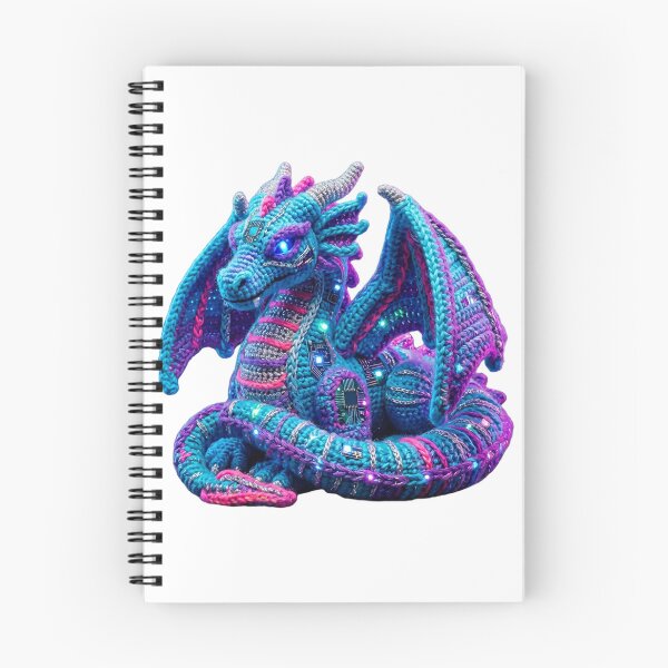Item preview, Cybernetic Crocheted Dragon with Neon Lights designed and sold by newvisionart191.