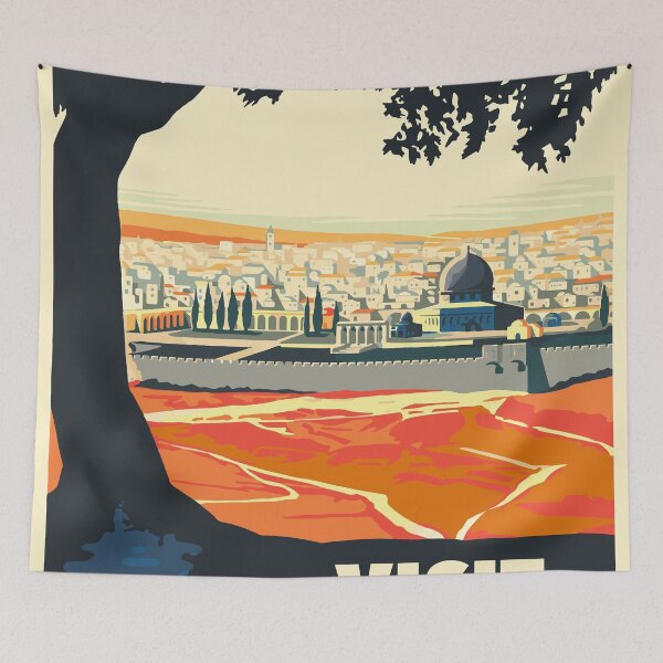 Item preview, Visit Palestine – Tourism Poster (1936) designed and sold by QatlasMap Shop.