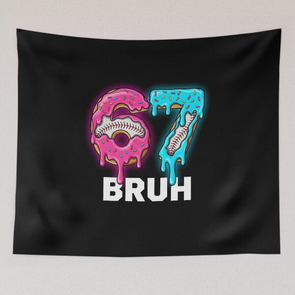 Item preview, 67 Bruh Drip Baseball Street Meme designed and sold by facegm.