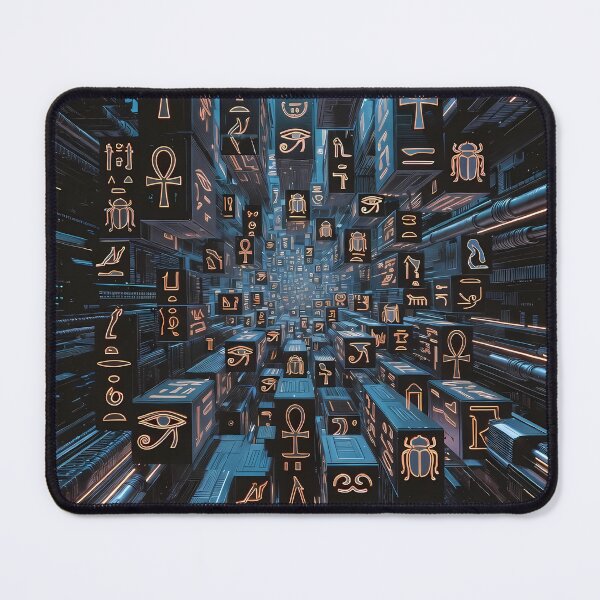 Item preview, 3D Perspectives, Cyberpunk Egyptian Hieroglyphics, Symmetrical Textures (image size 8320x12480) designed and sold by Digital-Davinci.
