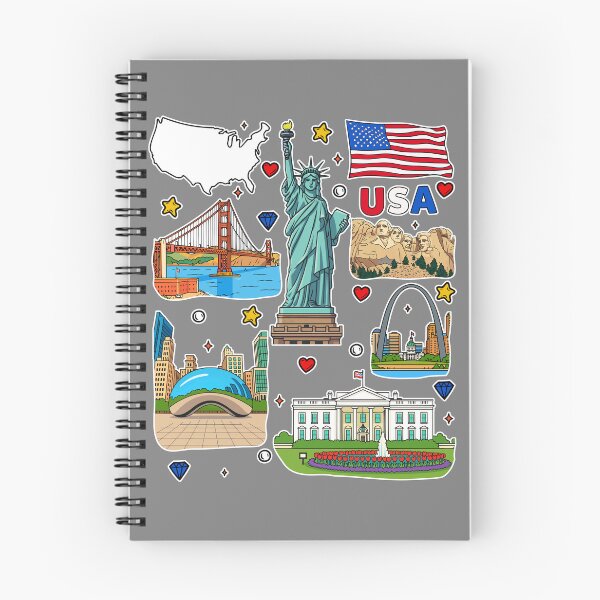 Item preview, USA Landmarks Collage – Patriotic American Icons designed and sold by mashmosh.