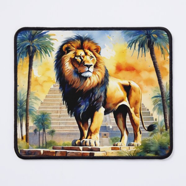 Item preview, Lion of Babylon, Ziggurat, Mesopotamia, palm tree, ancient civilization, cradle of human civilization designed and sold by Redbdon.