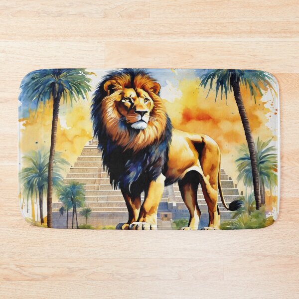 Item preview, Lion of Babylon, Ziggurat, Mesopotamia, palm tree, ancient civilization, cradle of human civilization designed and sold by Redbdon.