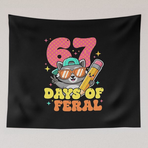 Item preview, 67 Days of Feral Cool Raccoon School Kid designed and sold by facegm.