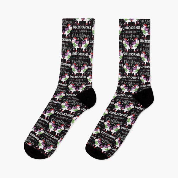 Item preview, All I Want For Christmas Is Unicorns Funny Xmas Ugly designed and sold by TeresaLaurie.