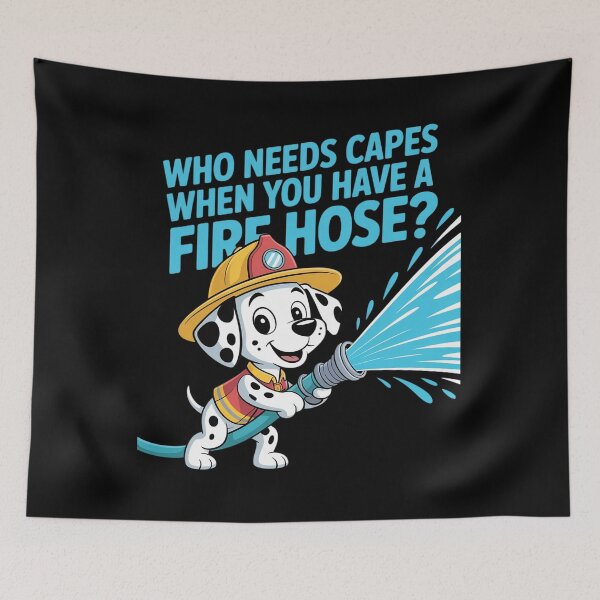 Item preview, Firefighter Dalmatian Dog Fire Hose Hero Novelty Graphic designed and sold by GasVille.