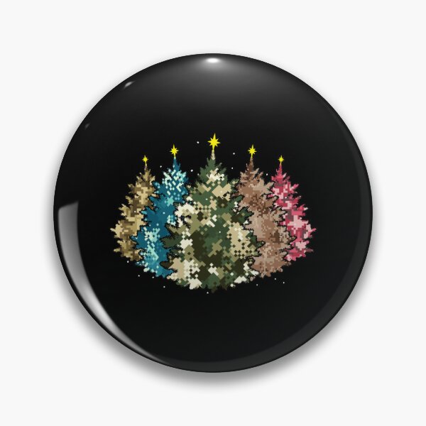 Item preview, Camo Pixel Christmas Trees Camouflage Xmas Art Sticker designed and sold by DavinMaur.