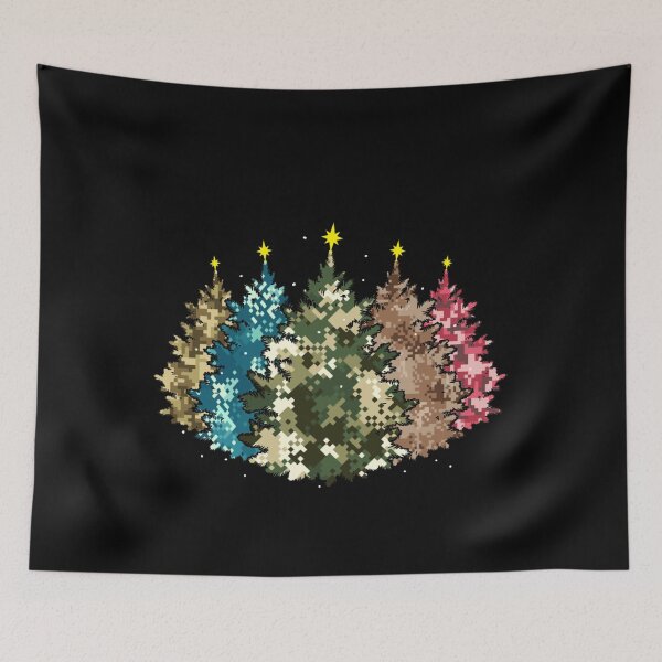 Item preview, Camo Pixel Christmas Trees Camouflage Xmas Art Sticker designed and sold by DavinMaur.