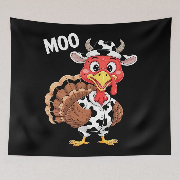 Item preview, Festive Thanksgiving Moo Day Cow 90s Turkey Holiday Funny designed and sold by rebeccathanuos.