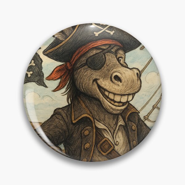 Item preview, funny donkey as a pirate designed and sold by Mauswohn.