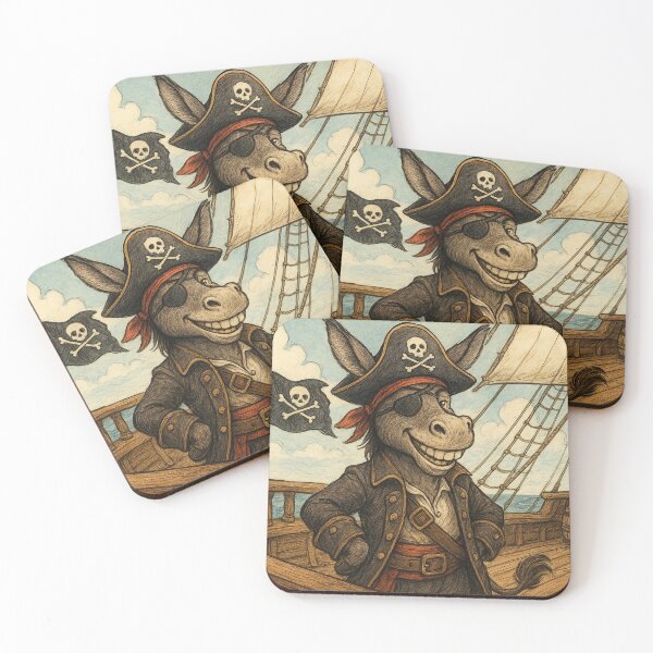 Item preview, funny donkey as a pirate designed and sold by Mauswohn.