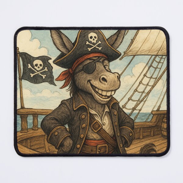 Item preview, funny donkey as a pirate designed and sold by Mauswohn.