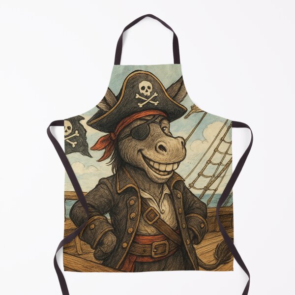 Item preview, funny donkey as a pirate designed and sold by Mauswohn.
