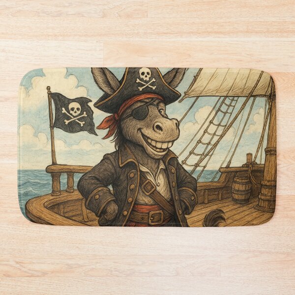 Item preview, funny donkey as a pirate designed and sold by Mauswohn.