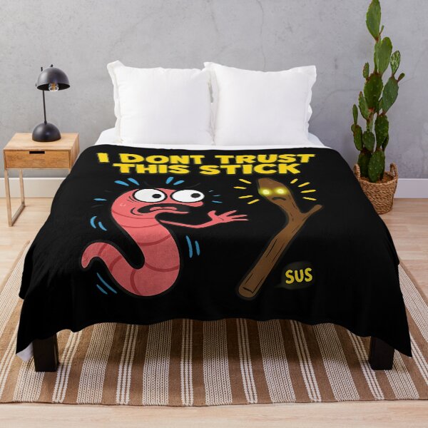 Item preview, Marcus I Dont Trust This Stick Funny Worm Meme Men Women designed and sold by KristinTara.