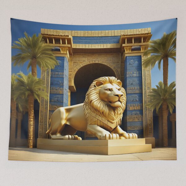 Item preview, Lion of Babylon, Ishtar Gate, Mesopotamia, palm tree, ancient civilization, cradle of human civilization designed and sold by Redbdon.