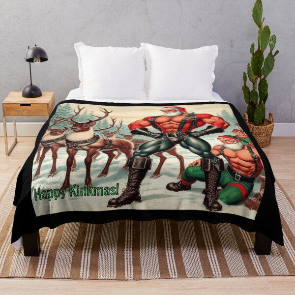 Item preview, Camp Christmas Gay Leather Collection "Happy Kinkmas" Gay Leather Pride Graphic Design designed and sold by ItsAKinkThing.