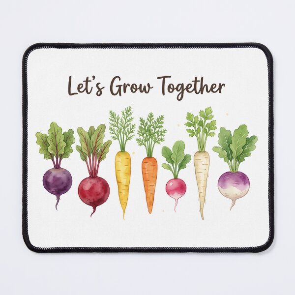 Item preview, Let’s Grow Together – Cute Garden Roots Shirt | Botanical Vegetable Illustration Tee | Plant Lover Gift Unisex T-Shirt designed and sold by PrintedWithSoul.