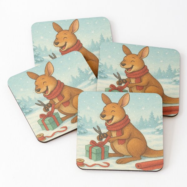 Item preview, Funny kangaroo wrapping gifts designed and sold by Mauswohn.