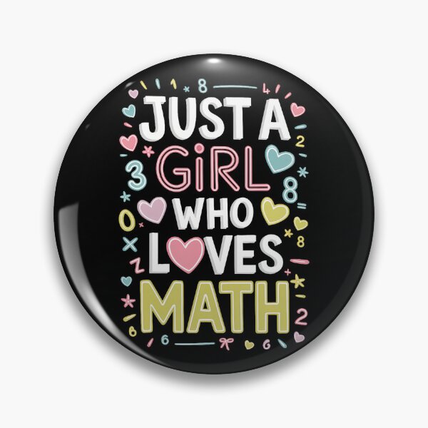 Item preview, Just A Girl Who Loves Math Funny Mate Lovers Girls Women designed and sold by JeneMindy.