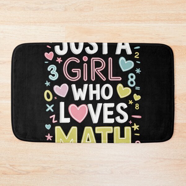 Item preview, Just A Girl Who Loves Math Funny Mate Lovers Girls Women designed and sold by JeneMindy.
