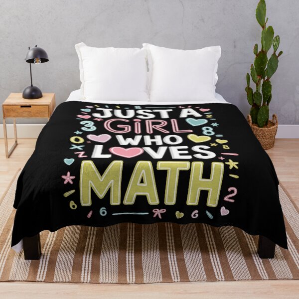 Item preview, Just A Girl Who Loves Math Funny Mate Lovers Girls Women designed and sold by JeneMindy.