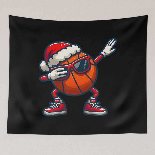 Item preview, Basketball Ball Dabbing Christmas Santa Hat Player 	s designed and sold by FlorenceNorma.
