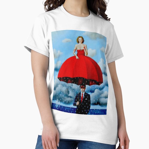 Aperçu de l'œuvre UMBRELLA LADY : Impression de peinture abstraite vintage créée et vendue par posterbobs.