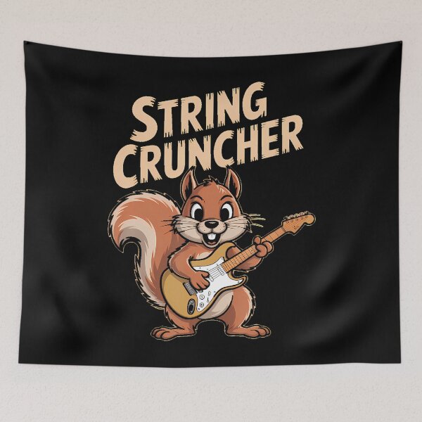 Item preview, Squirrel Guitar String Cruncher Retro Humor designed and sold by TaraLiliana.