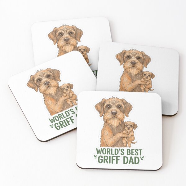 Item preview, Boesarts Wirehaired Pointing Griffon World's Best Griff Dad - Cute WPG Dog Pun Fan Tee designed and sold by GeniePixel.