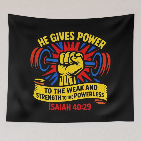 Item preview, Isaiah 40:29 He Gives Power to the Weak and Strength to the Powerless designed and sold by plushism.